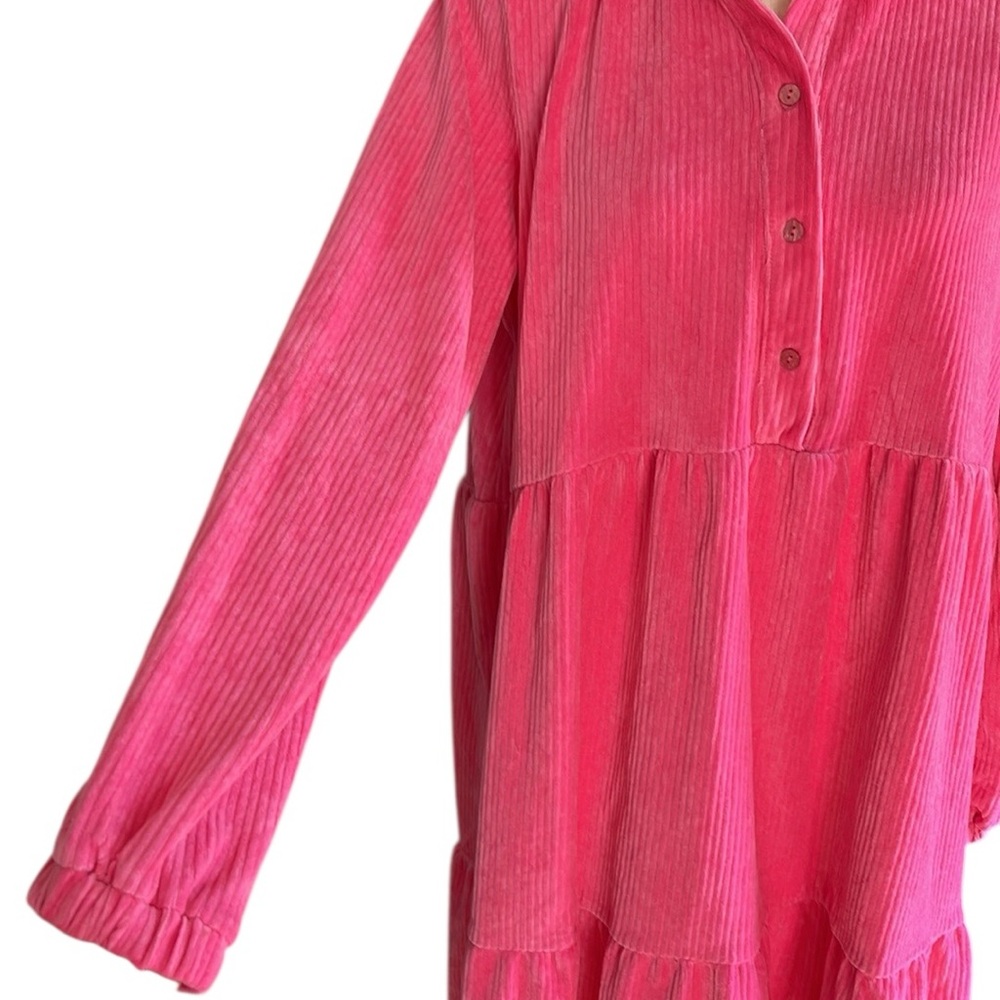 ASOS Cord Smock Mini Dress with Peplum Hem - Picture 7 of 10